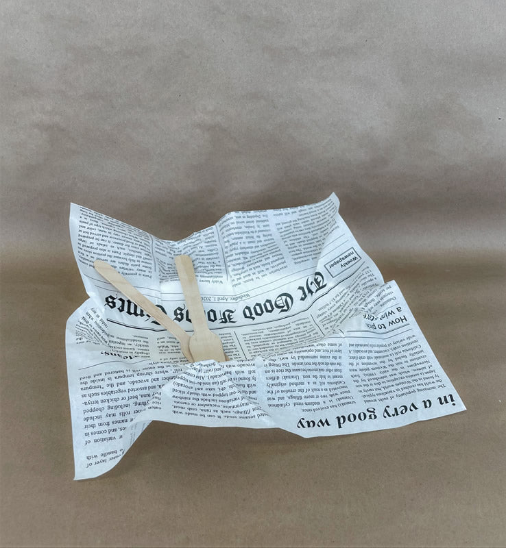 News Print Grease Proof Deli/Basket Liner - 12"x12" / 15"x15" - 2000cs