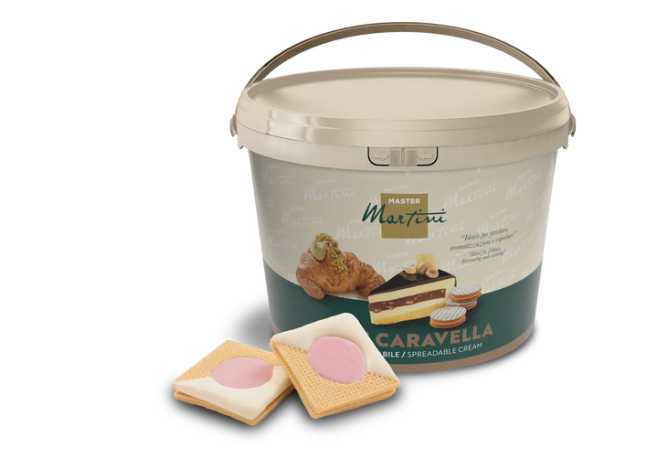 Smooth Strawberry Filling - Gran Caravella Fragola - 5 KG Bucket - Master Martini Canada - Canadian Distributor