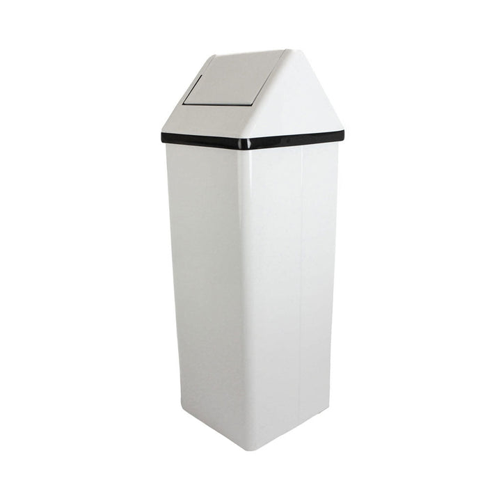 Waste Receptacles With Metal Swing Top - Sold By The Case