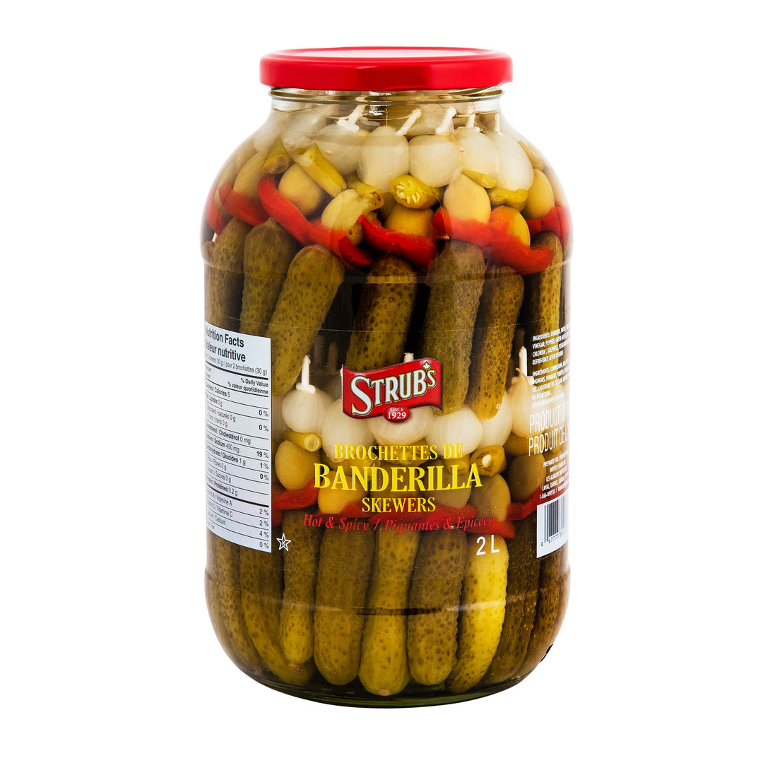 Strub’s Hot and Spicy Banderilla Skewers - 4 x 2 L - Grocery and Food Items - Canadian Distribution