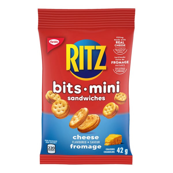 Mini Bits Cheese Flavoured Sandwiches - 120 × 42 g - Ritz - Canadian Distribution