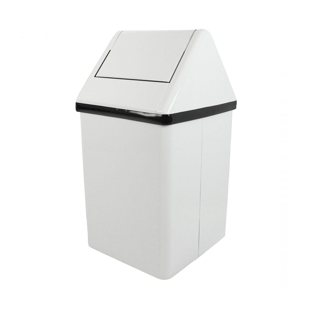 Waste Receptacles With Metal Swing Top - Sold By The Case