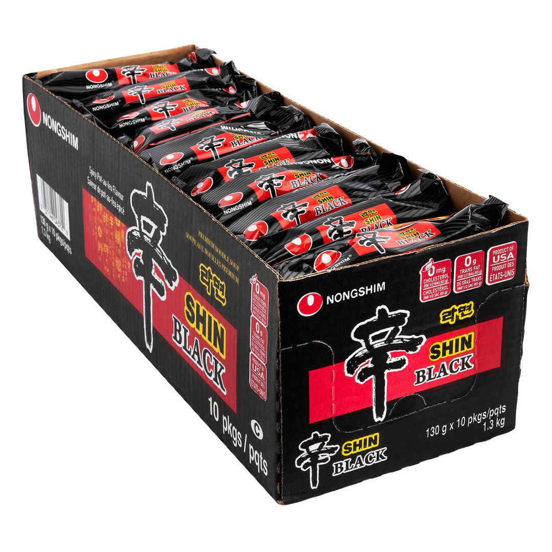 Nongshim Shin Black Noodle Soup - 40 × 130 g - Grocery and Food Items - Canadian Distribution - Ships Free Within Canada on Orders Above CAD $199