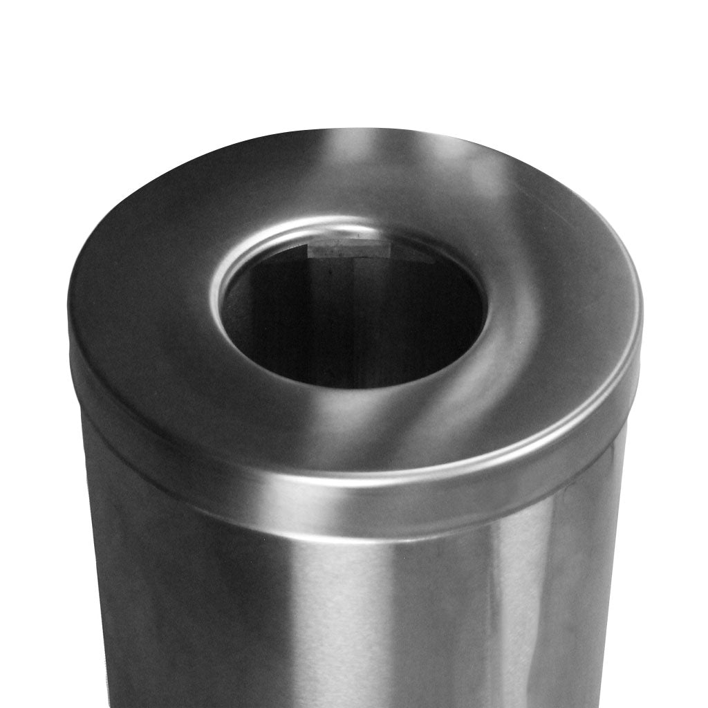 125L Stainless Steel Open Top Round Waste Receptacle - Sold By The Case