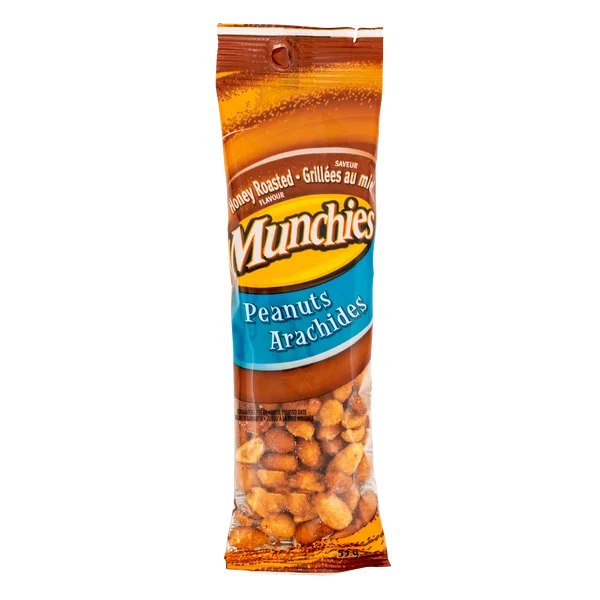 Honey Roasted Peanuts - 48 × 55 g - Munchies - Canadian Distribution - Ships Free Within Canada on Orders Above CAD $199