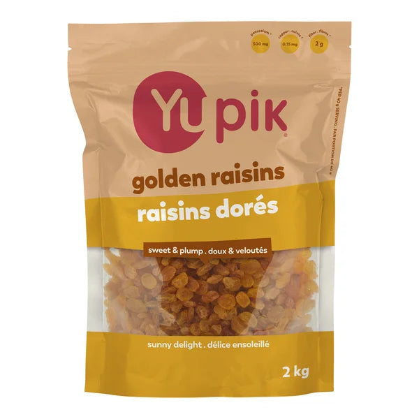 Golden Raisins - 4 x 2 kg - Yupik - Canadian Distribution