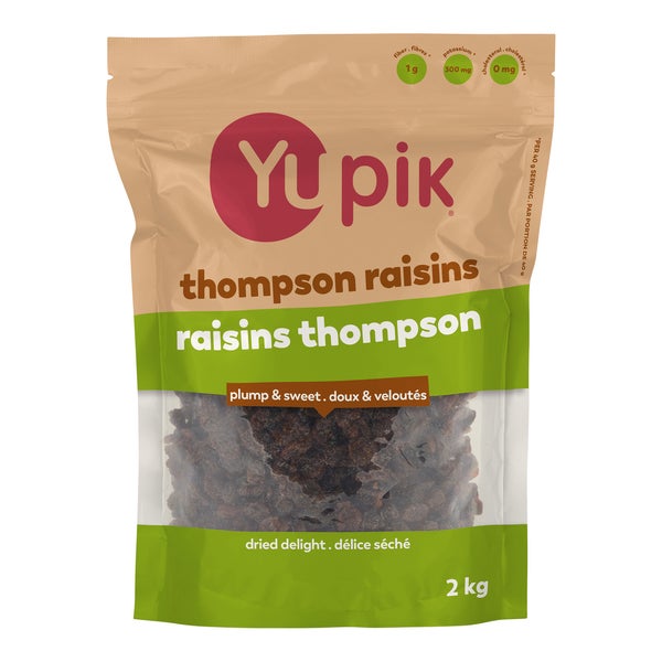 Thompson Raisins - 4 x 2 kg - Yupik - Canadian Distribution