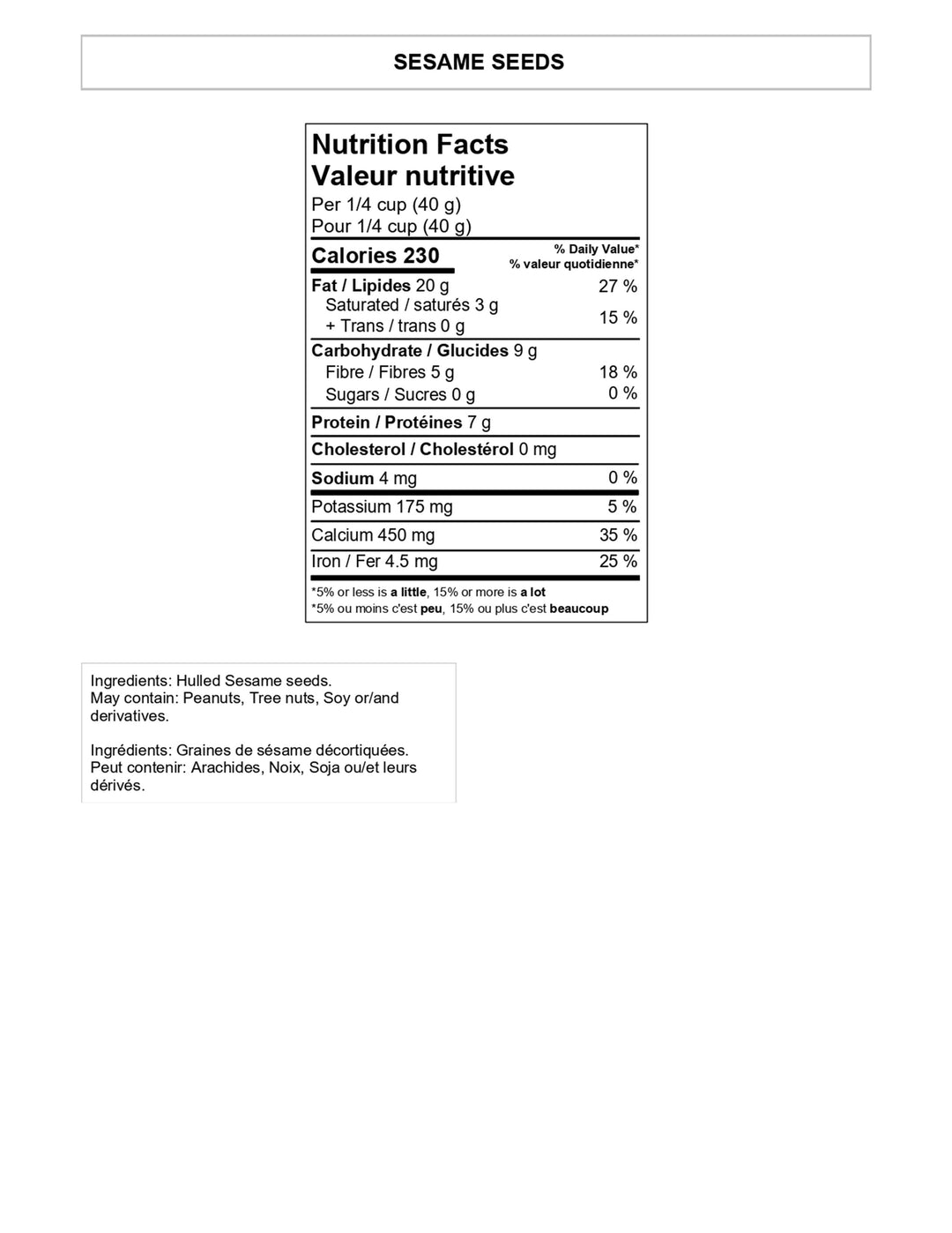 Yupik Hulled Sesame Seeds - 4 x 2 kg - Grocery and Food Items - Canadian Distribution - Ships Free Within Canada on Orders Above CAD $199