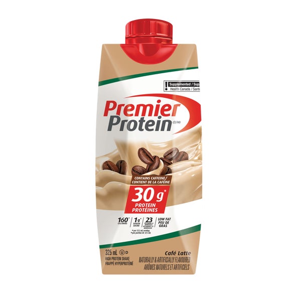 High-protein Café Latte Shake - 18 × 325 mL - Premier Protein - Health and Wellness - Canadian Distribution