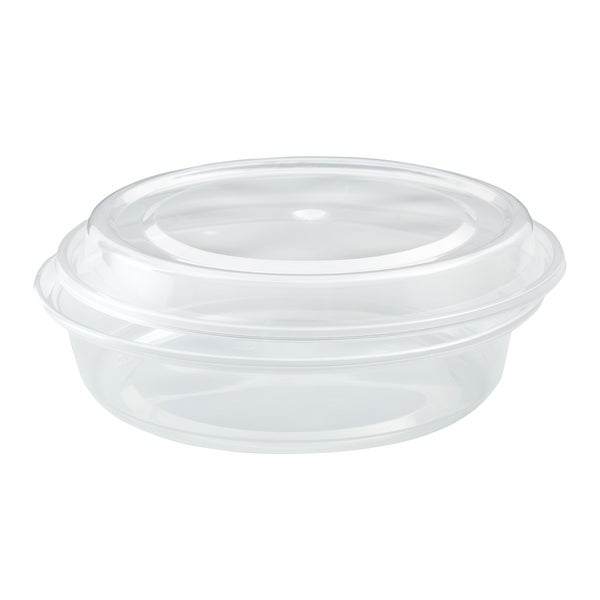 Café Express 22-oz Round Containers with Lids - Pack of 50  - Disposables, Restaurant Packaging and Take-Out Supplies - Canadian Distribution - Ships Free Within Canada on Orders Above CAD $199