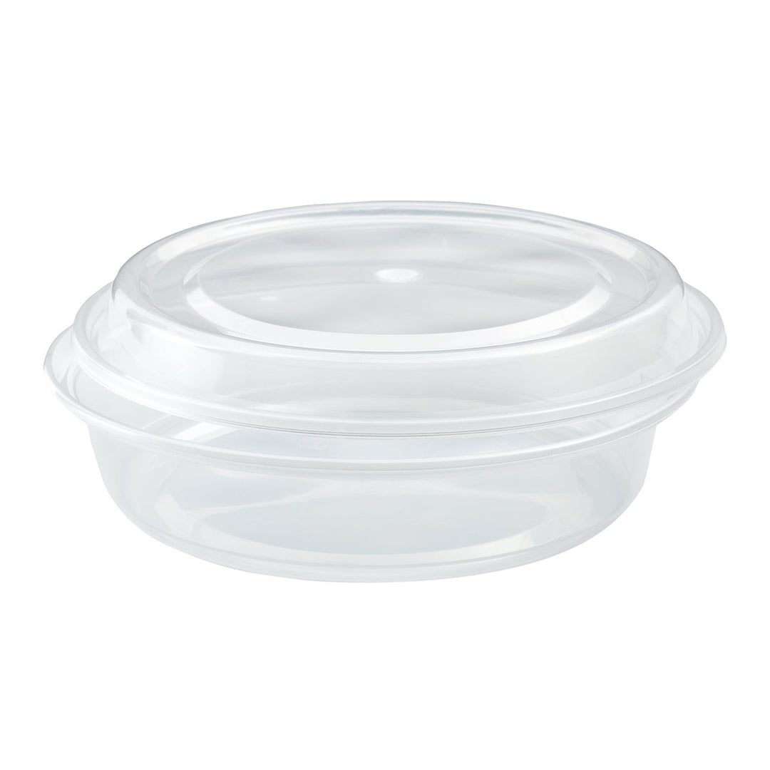 Container Plastic Round White Microwaveable 22 oz. - 3 x 50 count - Cafe Express - Packaging and Accessories - Restaurant Supplies and Equipment - Canadian Distribution