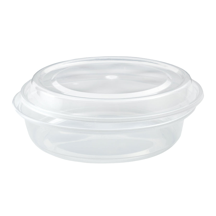 Container Plastic Round White Microwaveable 22 oz. - 3 x 50 count - Cafe Express - Packaging and Accessories - Restaurant Supplies and Equipment - Canadian Distribution