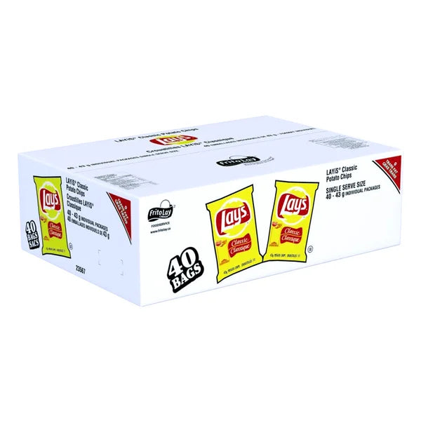 Classic Chips - 160 × 40 g - Lay’s - Canadian Distribution - Ships Free Within Canada on Orders Above CAD $199