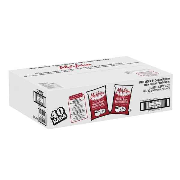 Croustilles originales - 160 × 40 g - Miss Vickie's - Distribution canadienne - Livraison gratuite au Canada pour les commandes de plus de 199 $ CA