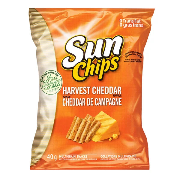 Harvest Cheddar Chips - 160 × 40 g - Sun Chips - Canadian Distribution