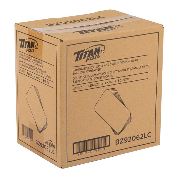 Titan 2.25-lb Rectangular Aluminum Containers - Pack of 500  - Disposables, Restaurant Packaging and Take-Out Supplies - Canadian Distribution - Ships Free Within Canada on Orders Above CAD $199