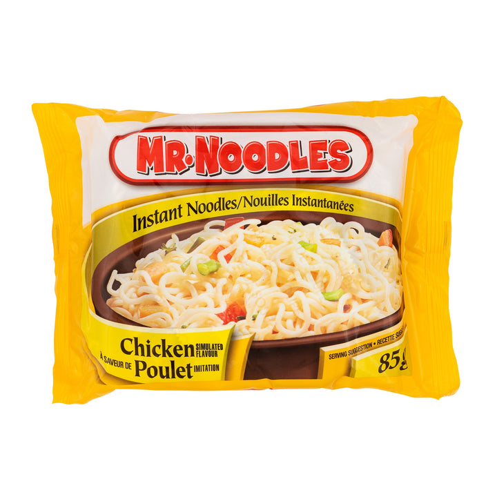 Mr. Noodles Chicken Flavour Flat Instant Noodles - 96 × 85 g - Grocery and Food Items - Canadian Distribution - Ships Free Within Canada on Orders Above CAD $199