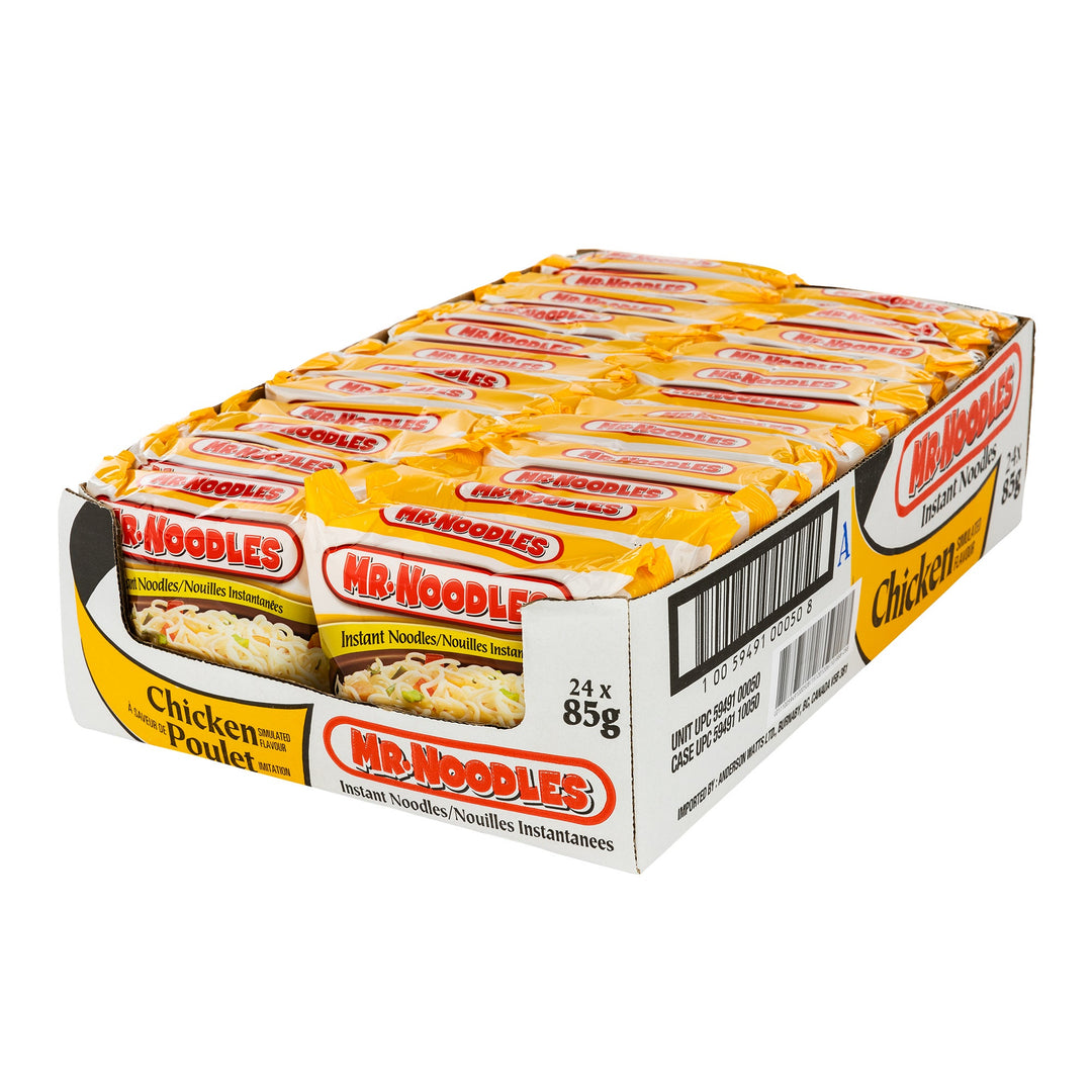 Mr. Noodles Chicken Flavour Flat Instant Noodles - 96 × 85 g - Grocery and Food Items - Canadian Distribution