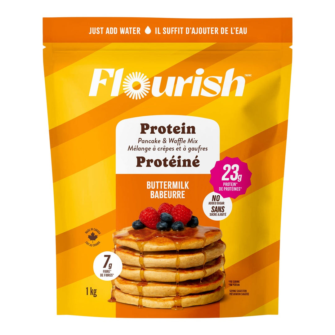 Flourish Protein Pancake & Waffle Mix - 4 x 1 kg - Grocery and Food Items - Canadian Distribution