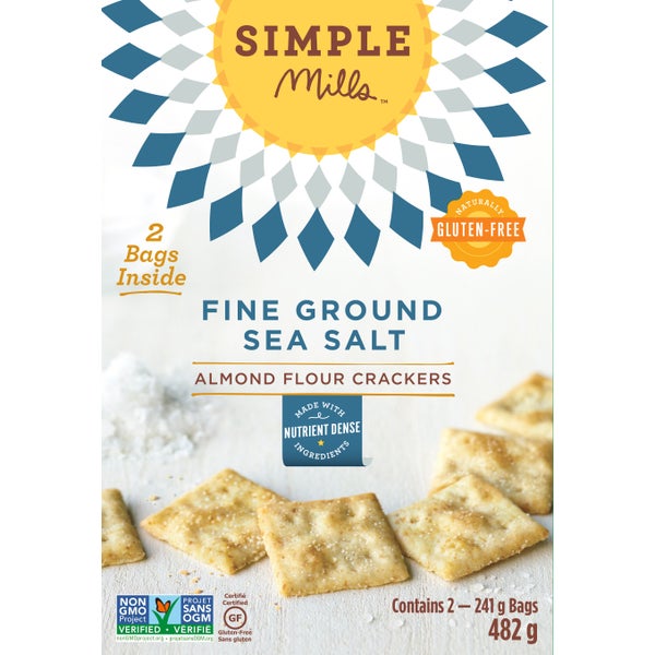 Almond Flour Crackers - 4 x 482 g - Simple Mills - Canadian Distribution