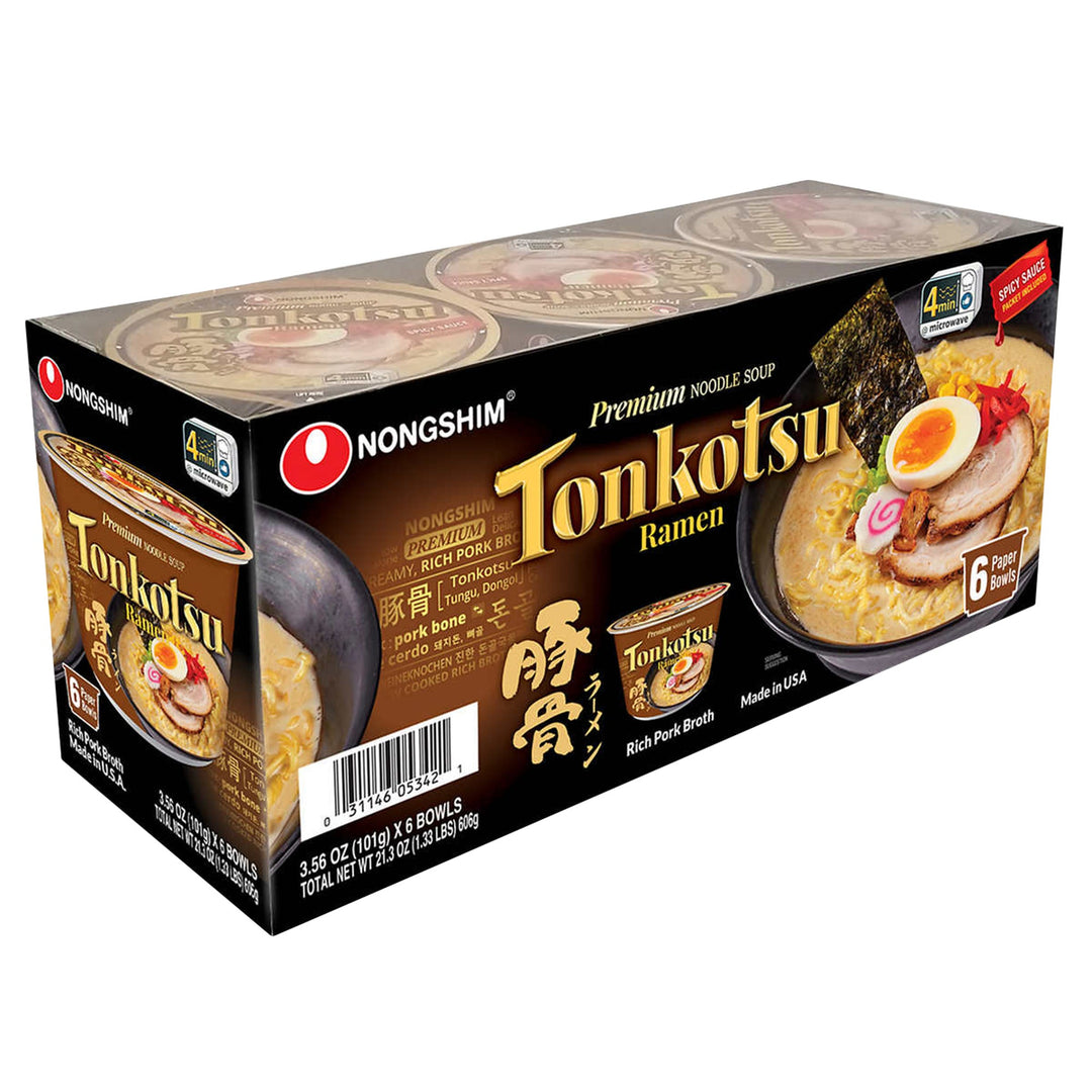 Nongshim Tonkotsu Ramen Noodle Soup - 24 × 101 g - Grocery and Food Items - Canadian Distribution