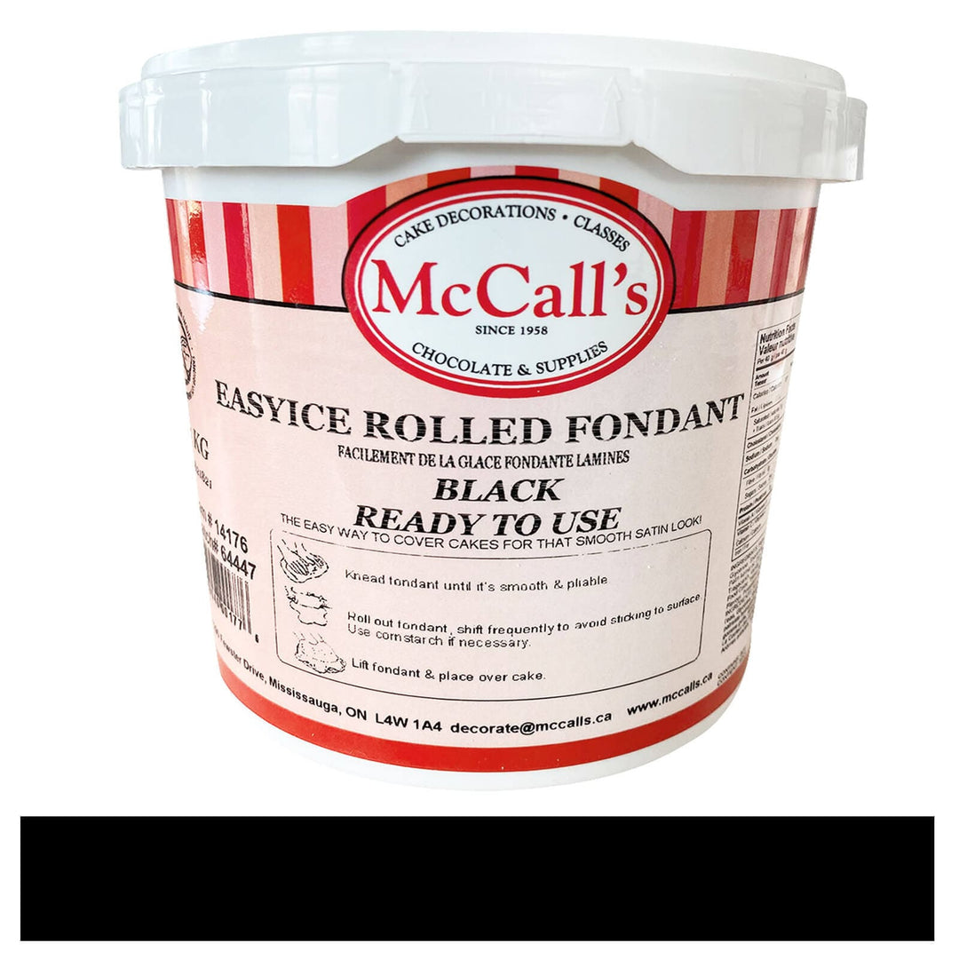 EasyIce Black Rolled Fondant | 1 x 1 kg | Baking Mixes and Ingredients | Canadian Distribution