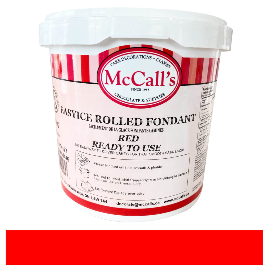 EasyIce Red Rolled Fondant | 1 x 1 kg | Baking Mixes and Ingredients | Canadian Distribution