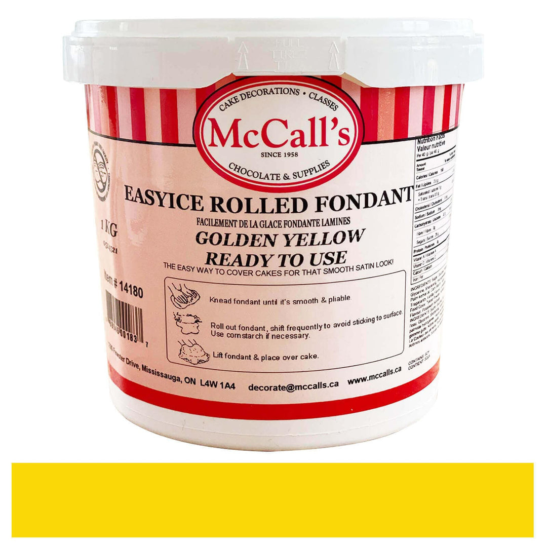 EasyIce Golden Yellow Rolled Fondant | 1 x 1 kg | Baking Mixes and Ingredients | Canadian Distribution