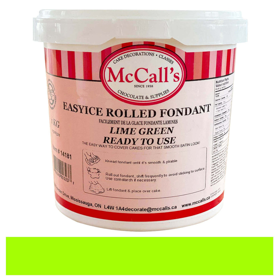 EasyIce Lime Green Rolled Fondant | 1 x 1 kg | Baking Mixes and Ingredients | Canadian Distribution