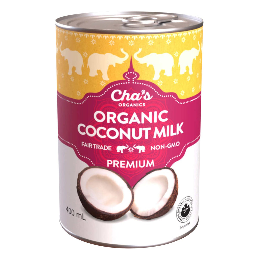 Cha’s Organics Premium Organic Coconut Milk - 24 × 400 mL - Grocery and Food Items - Canadian Distribution