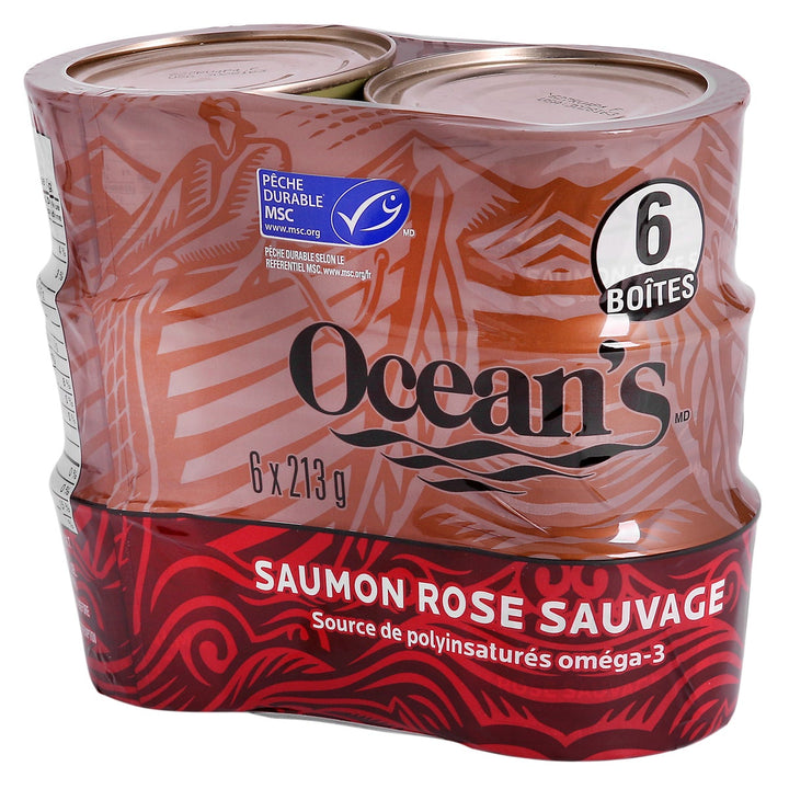 Ocean’s Wild Pink Salmon - 24 × 213 g - Grocery and Food Items - Canadian Distribution