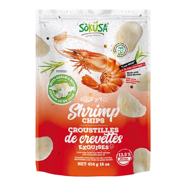 Shrimp Chips - 4 x 454 g - Sokusa - Canadian Distribution