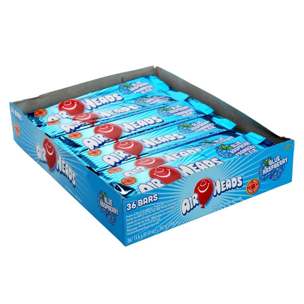 Bonbons à la framboise bleue - 144 × 15,6 g - Airheads - Distribution canadienne - Livraison gratuite au Canada pour les commandes de plus de 199 $ CA