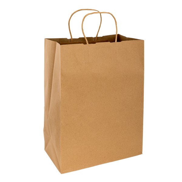Dorfin – Kraft Paper Shopping Bags #2 - Pack of 250  - Disposables, Restaurant Packaging and Take-Out Supplies - Canadian Distribution - Ships Free Within Canada on Orders Above CAD $199
