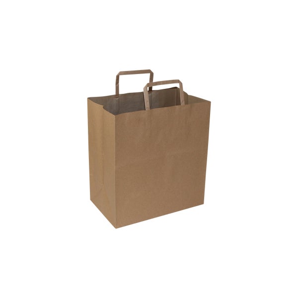Viro Kraft Bag with Handle 11” x 6.75” x 12” - Pack of 250 - Grocery and Food Items - Canadian Distribution