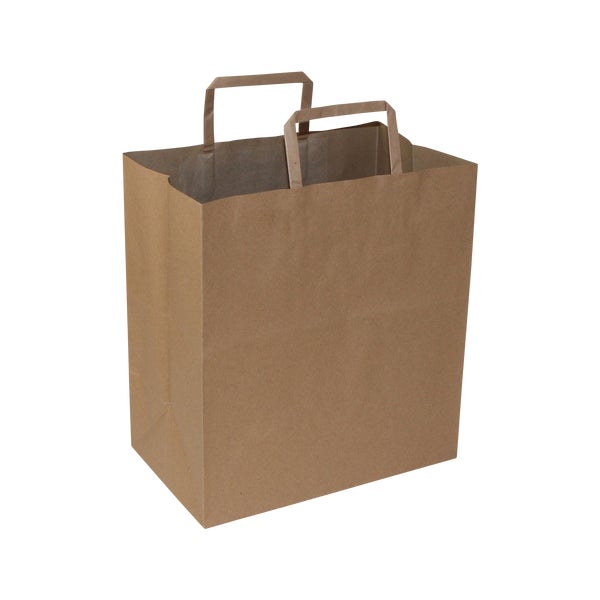 Viro Kraft Bag with Handle 15” x 7.1” x 13” - Pack of 250 - Grocery and Food Items - Canadian Distribution