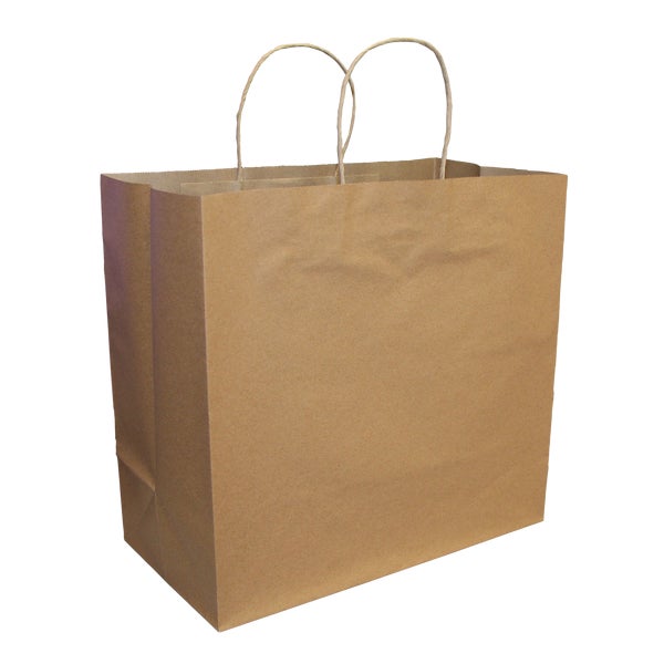 Viro Kraft Bag with Handle 14” x 10” x 15.5” - Pack of 200 - Grocery and Food Items - Canadian Distribution