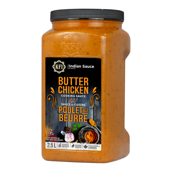 KFI Butter Chicken Premium Cooking Sauce - 4 x 2.5 L - Grocery and Food Items - Canadian Distribution