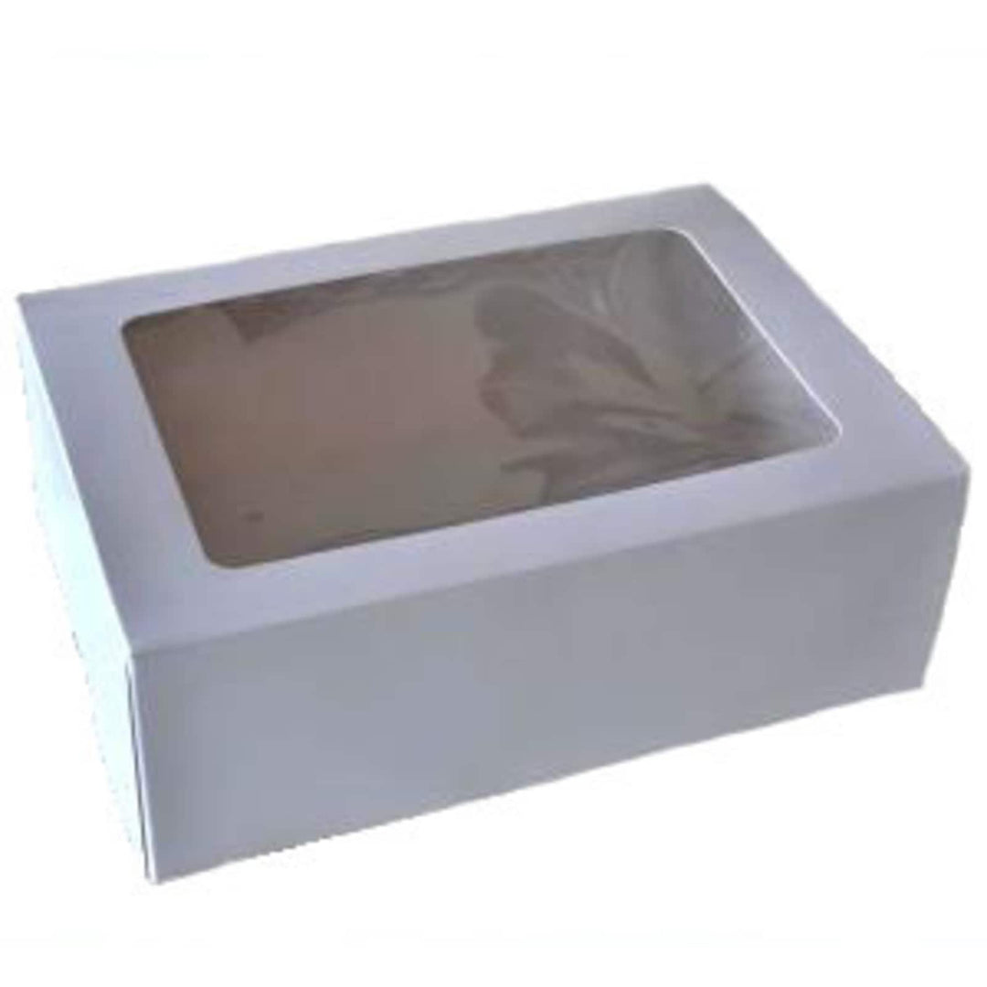 Cake Box with Window - 10" x 14" x 5" - 25 Pack