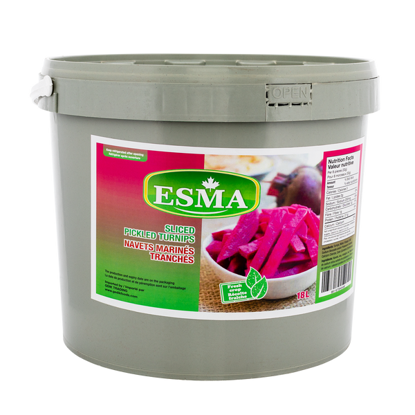 Esma Sliced Pickled Turnips - 4 x 18 L - Grocery and Food Items - Canadian Distribution