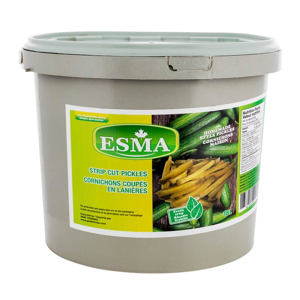 Esma Strip Cut Pickles - 4 x 18 L - Grocery and Food Items - Canadian Distribution
