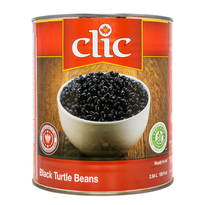 Clic Canned Black Turtle Beans - 4 x 2.84 L - Grocery and Food Items - Canadian Distribution