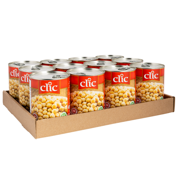 Clic Canned Chickpeas - 48 × 540 mL - Grocery and Food Items - Canadian Distribution