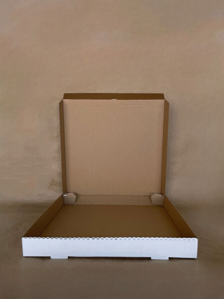 White Pizza Box 16x16x1.75" Plain/50bd - Disposable Take Away Food Packaging - Canadian Distribution