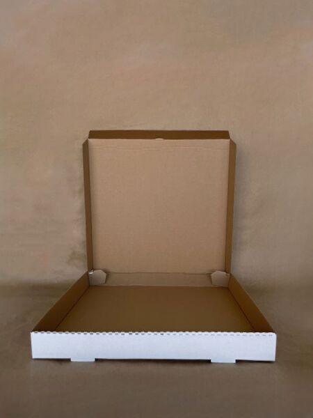 White Pizza Box 16x16x2" Plain/50bd - Disposable Take Away Food Packaging - Canadian Distribution