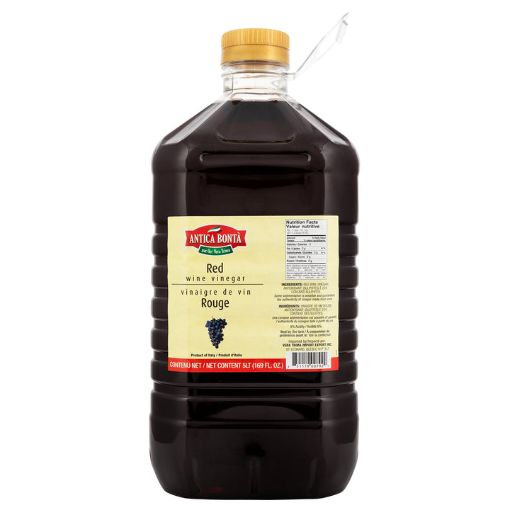 Antica Bontà Red Wine Vinegar - 4 x 5 L - Grocery and Food Items - Canadian Distribution