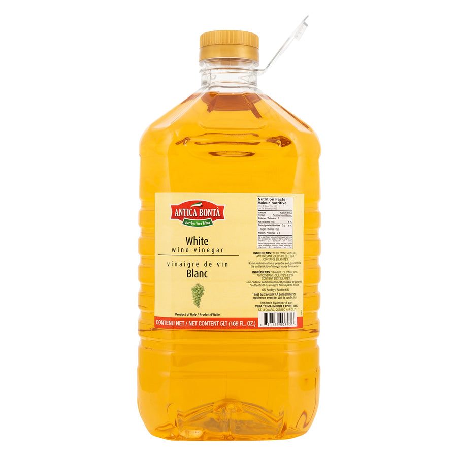Antica Bontà White Wine Vinegar - 4 x 5 L - Grocery and Food Items - Canadian Distribution