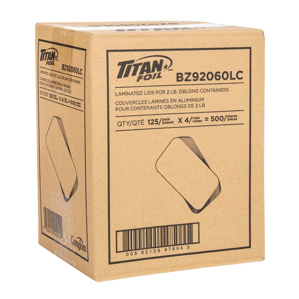 Titan Foil Lids for 2lb Aluminum Container - Pack of 500  - Disposables, Restaurant Packaging and Take-Out Supplies - Canadian Distribution - Ships Free Within Canada on Orders Above CAD $199