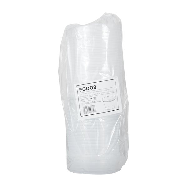 Café Express Deli Containers with Lids237 mL (8 oz) - Pack of 240  - Disposables, Restaurant Packaging and Take-Out Supplies - Canadian Distribution - Ships Free Within Canada on Orders Above CAD $199