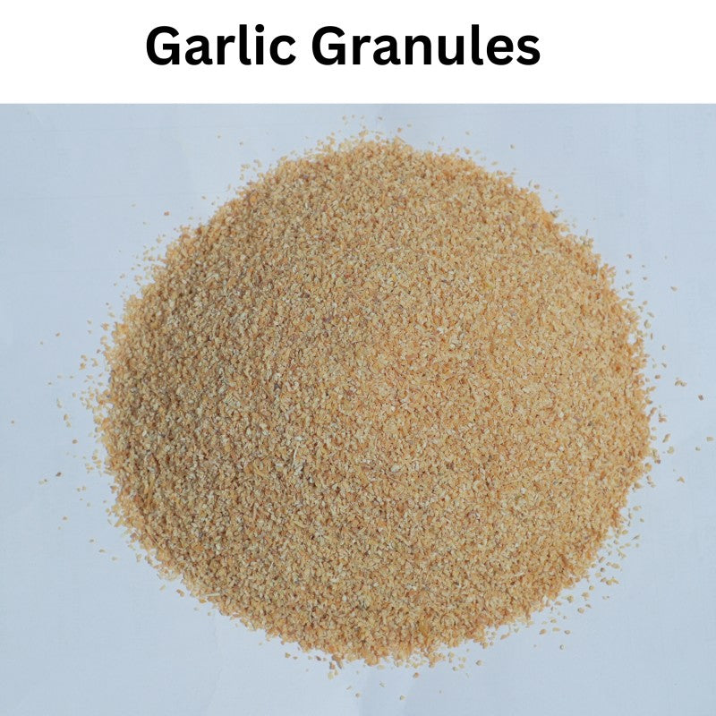 Dehydrated Garlic Granules, 55 LB Box, Pallet = 30 Boxes. Canadian distributor of spices and seasonings